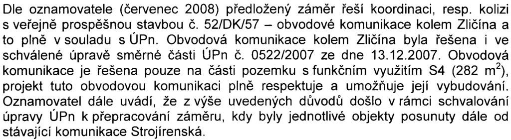 2008) je navrhovaná stavba dle závazné èásti schváleného ÚPn souèástí polyfunkèního území pøevážnì všeobecnì smíšeného (SV); severním cípem zasahuje zèásti do èistì obytného území (OB) a zèásti do