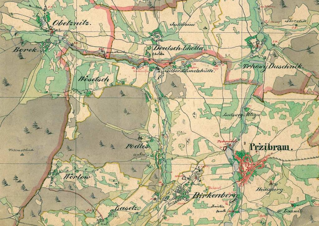 3: Otisk katastrální mapy Sušice z roku 1941 (výřez) Obr.