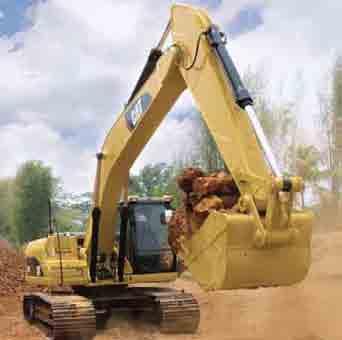 Hydraulický systém Hydraulický systém Cat zabezpečuje vysoký výkon a přesné ovládání, jak to vyžadují prováděné práce. Rozmístění komponentů.