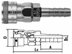 Viton: od -20 C do +180 C (volitelně) Univerzální, jednostranně uzavíratelné rychlospojky s vynikající životností a odolností vibracím.