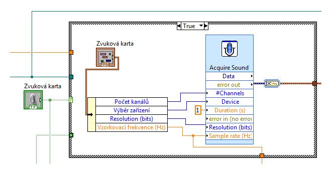 5.2.2 Analýza dat získaných pomocí zvukové karty Druhým praktickým měřením je analýza signálu získaného pomací zvukové karty. Na obrázku 5.11 je zapojení pro získání dat ze zvukové karty.