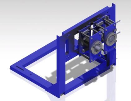 Otvory a drážky pro uchycení jak převodového mechanismu, tak rámu s motorem, jsou obráběny až po svaření z důvodu zajištění geometrických rozměrových tolerancí.