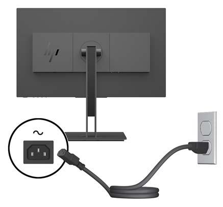4. Připojte konektor typu B kabelu pro odchozí data do portu USB pro odchozí data na zadní straně monitoru. Poté připojte konektor Type-A kabelu ke vstupnímu portu USB zdrojového zařízení. 5.
