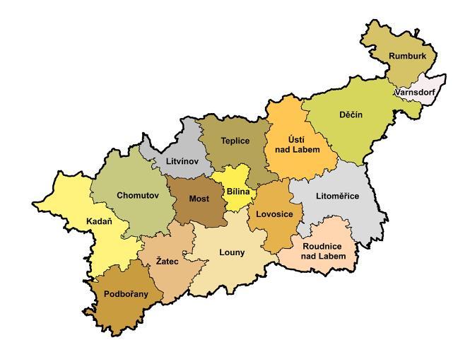 2 OBECNÁ CHARAKTERISTIKA ŘEŠENÉHO ÚZEMÍ 2.1 Charakteristika ORP Chomutov Obec s rozšířenou působností Chomutov (ORP Chomutov) leží v západní části Ústeckého kraje.