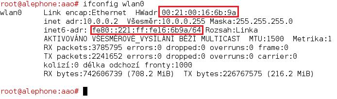 Obr. 4.9: Síťová adresa ve formátu EUI-64. 4.4 Dočasné adresy Pojmem dočasné adresy (anglicky Privacy Extensions) se rozumí IPv6 adresy tvořené ze systémem vygenerované pseudonáhodné hodnoty.