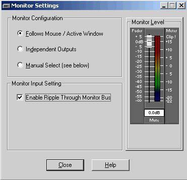 Использование монитора Подключите линейные выходы 5 и 6 на задней панели к стерео мониторной АС. Можно выбрать источник для мониторинга тремя способами: 1.