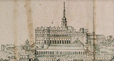 Moser 1710-1720 Oboustranné schodiště s nikou v