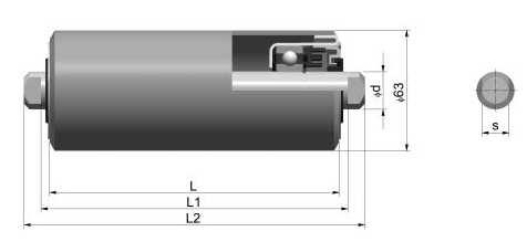 3.3. Nosné válečky Jako nosné válečky byly použity válečky od firmy TRANZA Břeclav a. s. dle [5] flat roller 63 mm F-063xL-6204. Tranza vyrábí a prodává široký sortiment dopravníkových válečků.