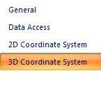 Záložky 2D Coordinate System a 3D Coordinate System slouží k přepínání souřadnicových