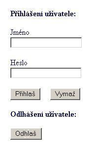 Kód webové stránky: <body> Přihlášení uživatele: <form method="post" action="/goform/userlogin"> <input type=hidden name=redirect value="dobre.