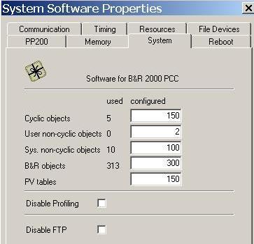 Nastavení se provádí výběrem modulu procesoru (CPU) ve skupině software řídicího systému PP220 Properties Obr. 6.5 Nastavení parametrů procesoru řídicího systému 6.1.3.