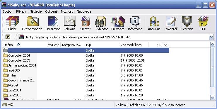Naučte se komprimovat a dekomprimovat soubory Uživatel WinRAR Nástroj pro práci s komprimovanými soubory S komprimovanými soubory se nejčastěji setkáte při stahování dat z internetu, protože velikost