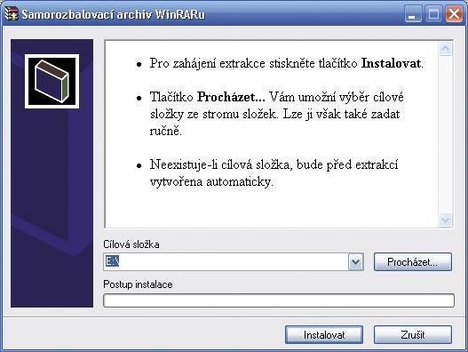 Tlačítkem Informace vyvoláte dialog, v němž jasně uvidíte jeho kompresní poměr fialová část označuje procentuální velikost archivu, která spolu s modrou částí symbolizuje celkovou velikost souborů v