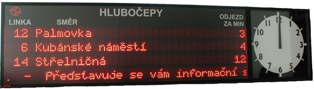 ENV 13998 - Dynamický informační systém pro zastávky veřejné dopravy Obr.