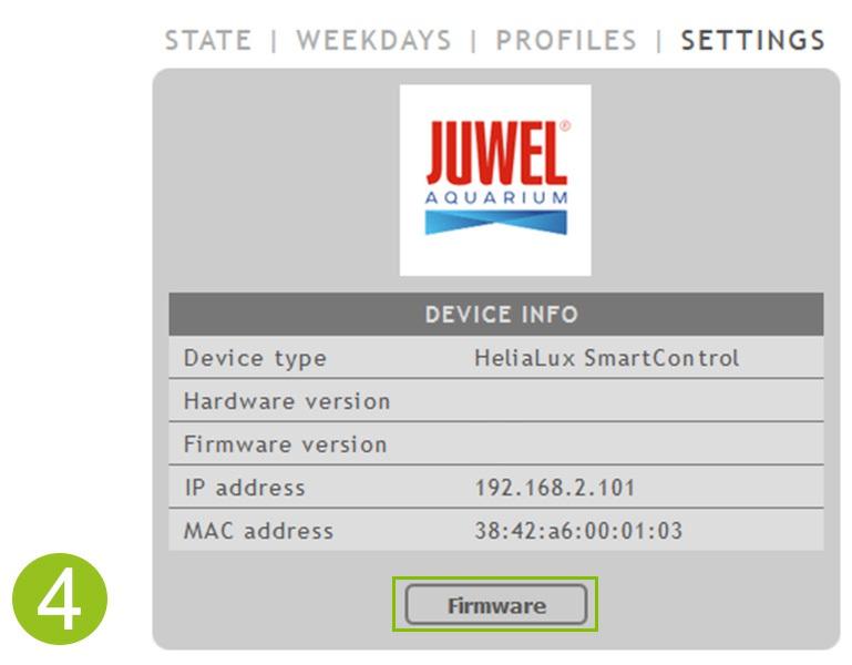 Viz Jak připojit ovladač HeliaLux SmartControl k domácí síti. Upozornění Ujistěte se, že má domácí síť přístup k internetu. 2. Z hlavní nabídky vyberte položku Nastavení (Settings). 3.