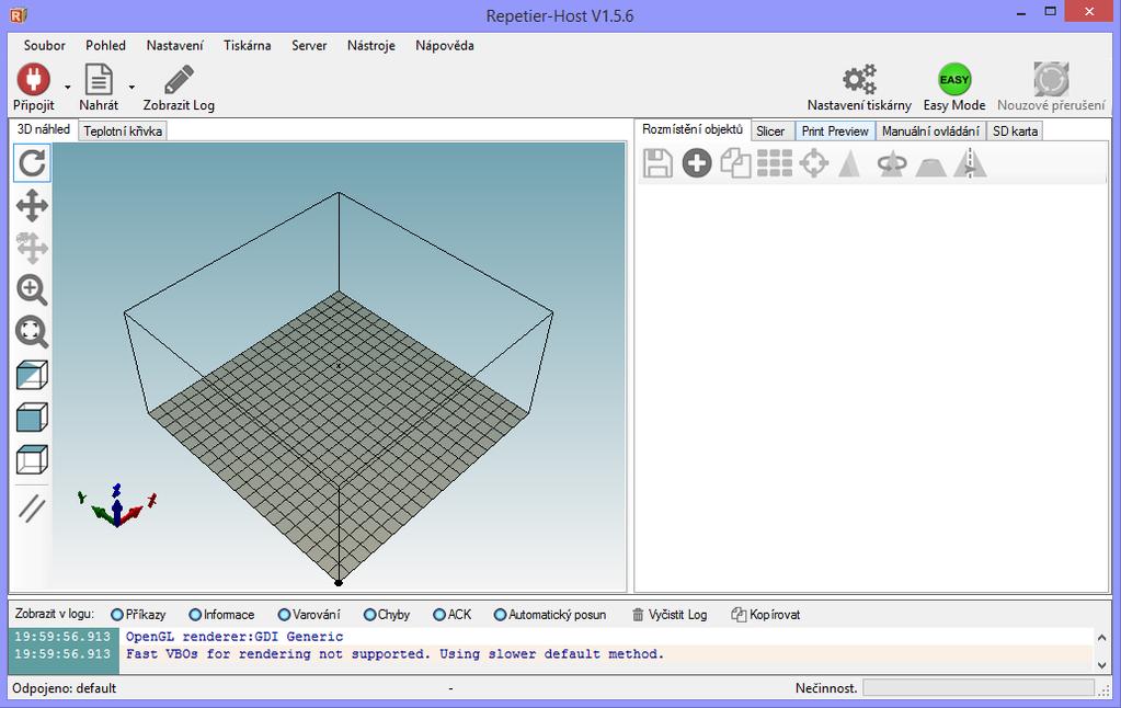 3.2 Software Repetier Host Reperier Host je software, který slouží pro ovládání 3D