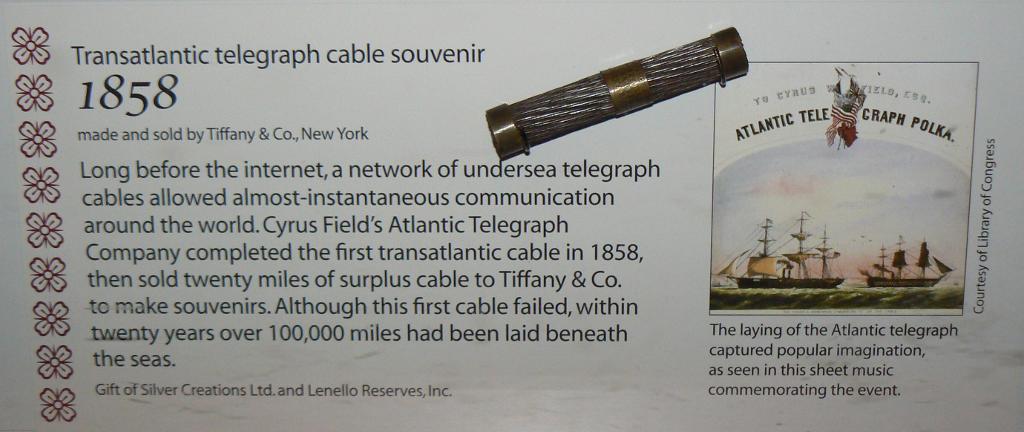 Podmořský kabel v Národním muzeu americké historie Zdroj: National Museum of American History,