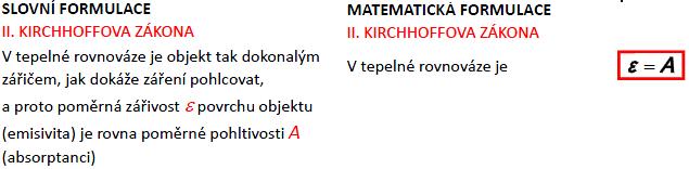 zářivého toku (zářivost) uveďte označení jednotku a základní vztah pro výpočet 536 Wienův