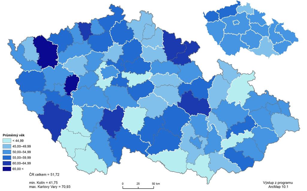 Diabetes mellitus pacienti a péče o pacienty Průměrný věk lékařů (k 31. 12. 2013) ČR = 51,7 min.: Kolín = 41,8 max.