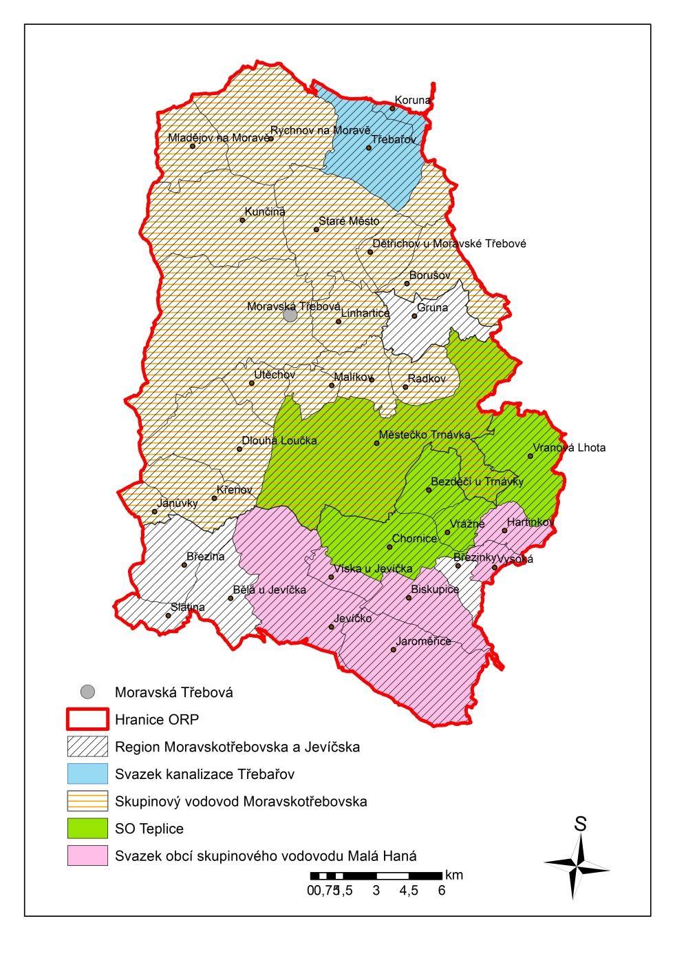 2 Souhrnná zpráva za všechny DSO v území Ve správním obvodu ORP působí pět dobrovolných svazků obcí (Region Moravskotřebovska a Jevíčska, Skupinový vodovod Moravskotřebovska, SO Teplice,