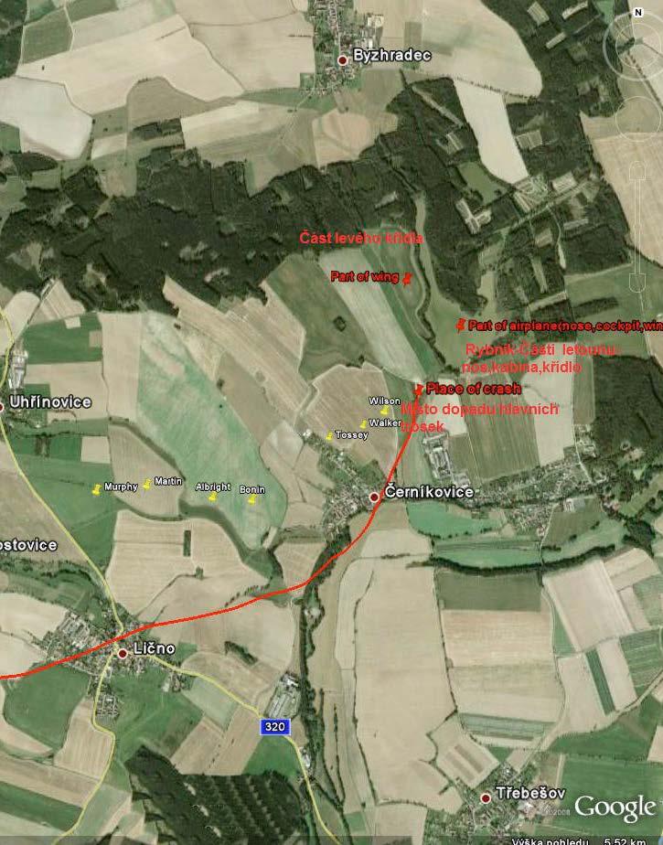 Pařízek L.: Zřícení americké létající pevnosti B-17G u Černíkovic 24. března 1945 Obr. 5.