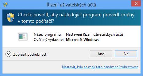 účtů (UAC)