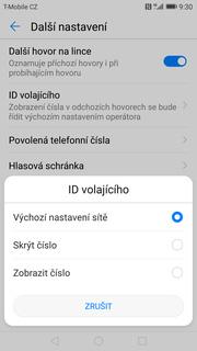 34 z 34 Identifikace volajícího (CLIP/CLIR) ikonu Telefon. Poté ťuknete na Další a zvolíte Nastavení. 3. Vyberete možnost Další nastavení.