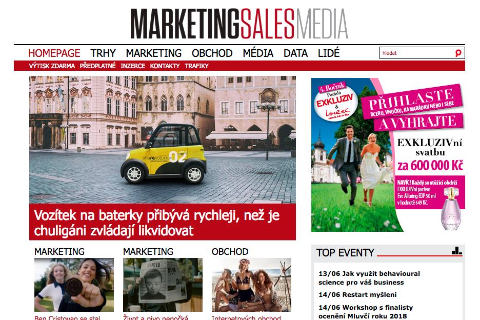 Marketingsales.cz Portál přináší každý den novinky z obchodu a marketingu, rozhovory s top manažery, ukázky úspěšných marketingových kampaní z ČR i ze zahraničí.