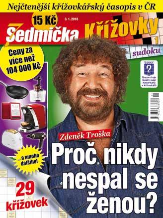 Navíc v něm naleznete doplňovačky pro děti, články o českých celebritách, rozhovory a kvalitní fotografie.