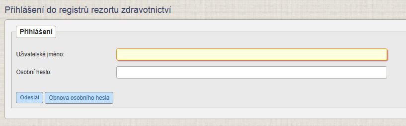 4) Once you fill in the required data, click on the Odeslat (Submit) button. Thereafter, check your mobile phone or e-mail, where a one-time code will be sent.