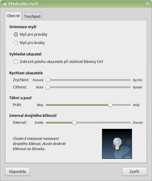 Kapitola 3 Práce v grafickém uživatelském rozhraní 33 Obrázek 3.14: Konfigurace myši a touchpadu Obrázek 3.15: Nastavení zobrazení na monitoru nebo projektoru které chceme nastavovat).
