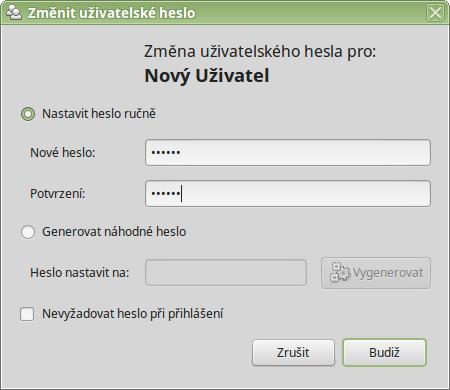 Nové heslo můžeme vygenerovat, pak musíme najít bezpečnou cestu pro sdělení hesla no- Obrázek 3.