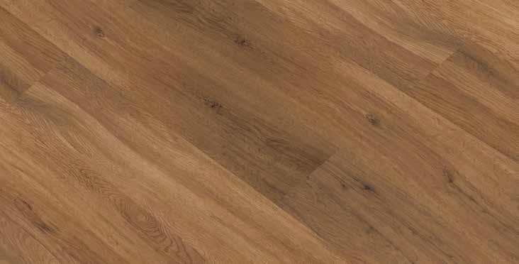 The distinctive lines of the growth rings stand out in the brown floor which is suitable for light and roomy interiors.