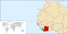 Poloha Západná Afrika Pobrežie Atlantického oceánu a Guinejského