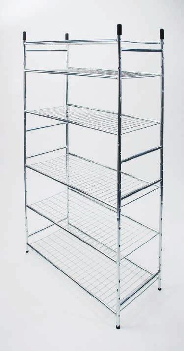 of shelf: 41 x 97 cm, finish: chromium/zinc