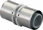 Uponor MLC instalační systém > Uponor MLC lisovací tvarovky od 16-50 mm Uponor PPSU neredukovaná spojka S-Press MLC 16-32 Vyrobeno z PPSU s pevnou lisovací objímkou vyrobenou z nerezové oceli.