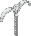 Uponor PE-Xa systém napojení otopných těles a instalace vody > Uponor PE-Xa Q&E mosazné tvarovky Uponor jednoduchý hmoždinkový hák Na upevnění potrubí s max.