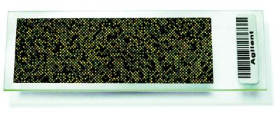 agilent.com/scripts/cag_filexfer.asp?iwhid=31888) (upraveno autorem) Agilent garantuje, že na čipu je minimálně 95% sond, proto je každý z nich zatěžkán souborem kontrol kvality.