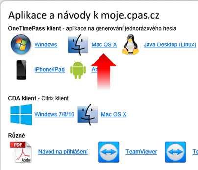 3. Mac 3.1. Instalace a) Otevřete internetový prohlížeč, zadejte adresu http://moje.cpas.