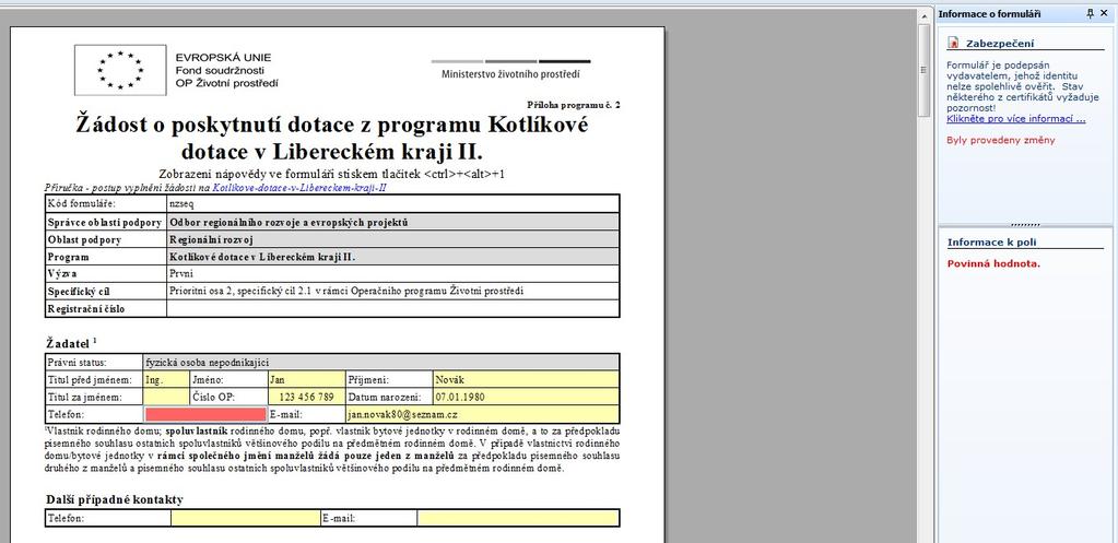 2.2 Klikněte na Žádost a uložte ji do svého počítače (doporučujeme ji zároveň přejmenovat, abyste žádost ve svém počítači snadno našli). K uložení slouží tlačítko <uložit jako>. 3.