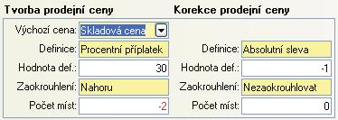 S K L A D Y 27 Ocenìní skladù a cenotvorba Oceòování skladu Zpùsob oceòování skladu se nastavuje pro každý sklad samostatnì.