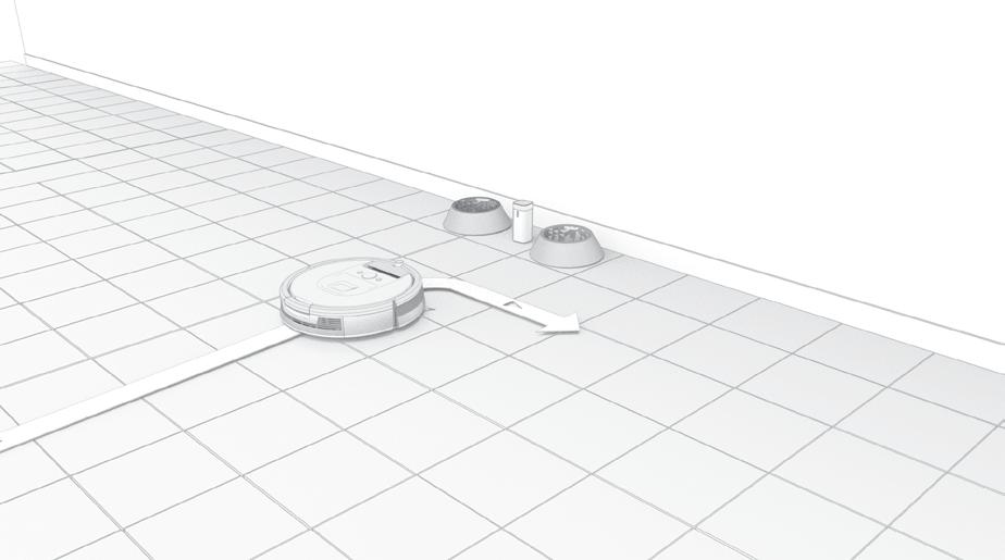 Pravidelná péče o robota Použití zábran v podobě Virtual Wall (virtuální zeď) s duálním režimem (volitelné příslušenství pro všechny modely) Zábrana v podobě virtuální