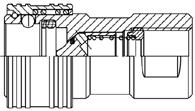 vysokými pracovními tlaky, tlakovými rázy, mechanickým zatížením nebo častým spojováním a rozpojováním. Spojka může být na objednávku vybavena pojistným prstencem proti náhodnému rozpojení.