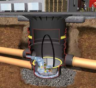 poklopem Podzemní filtrační šachta DN 600 s pojízdným poklopem 340050 340051 PODZEMNÍ FILTRAČNÍ ŠACHTA EKO DN 1000 Sedimentační šachta s kalovým prostorem a filtračním košem Určena k obetonování