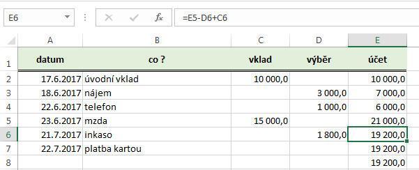 případech ošetří situaci správně, (například posunem relativních adres) je užitečné někdy vzorce v tabulce zkontrolovat.