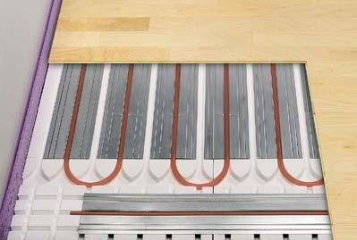 Podlahové topení Suchý systém podlahového topení Herz Je systém, který je vhodný zejména pro rekonstrukce, kdy je potřeba dodržet nízkou konstrukční výšku podlahy, a také všude tam, kde není možné