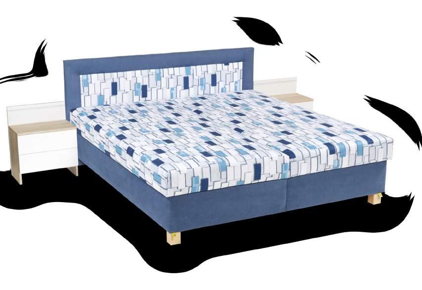 POSTELE / KLÁRA Eko oblíbená čalouněná postel s přičalouněnou matrací na desce 160/200 (nelze v rozměru 180/200) rozměry (d/ š/ v.č.): 209 170 94 cm vyztužený úložný prostor potahové látky II.