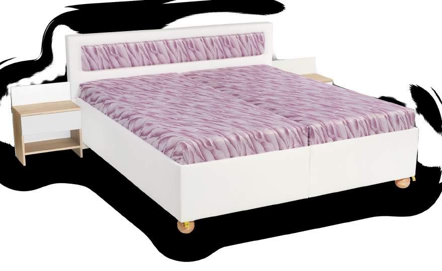 POSTELE / MALVÍNA oblíbená čalouněná postel s lamelovým polohovacím roštem a přičalouněnou matrací rozměry (d/ š/ v.č.): 216 197 97 cm potahové látky II.
