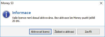 Registrace ze souboru Načíst ze souboru pokud jste si zažádali na obchodním oddělení o zaslání licenčního souboru S3.licence.csw, pak máte tyto možnosti: Soubor S3.licence.csw spustíte přímo z média dvojitým kliknutím.