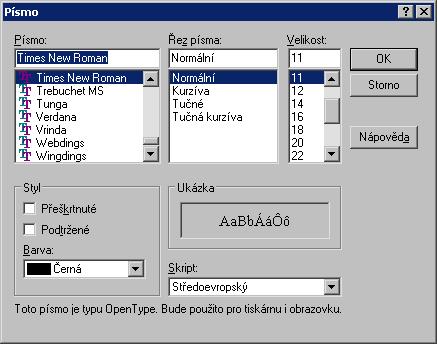 MEATEST WinQbase 3.08 Vlastnosti písma pomocí panelu lze nastavit font vybraného objektu. Objektem může být popisek nebo pole z databáze. 4.
